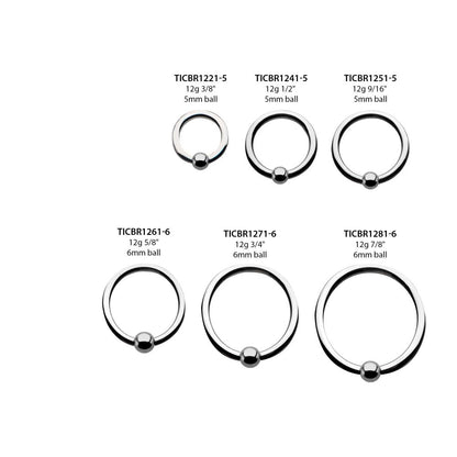 Titanium Captive Bead Rings