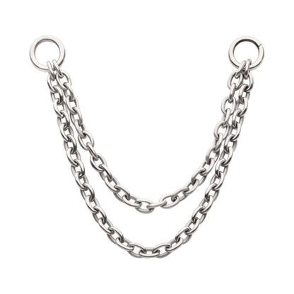 Titanium 2 Tier Rolo Chain with Ring