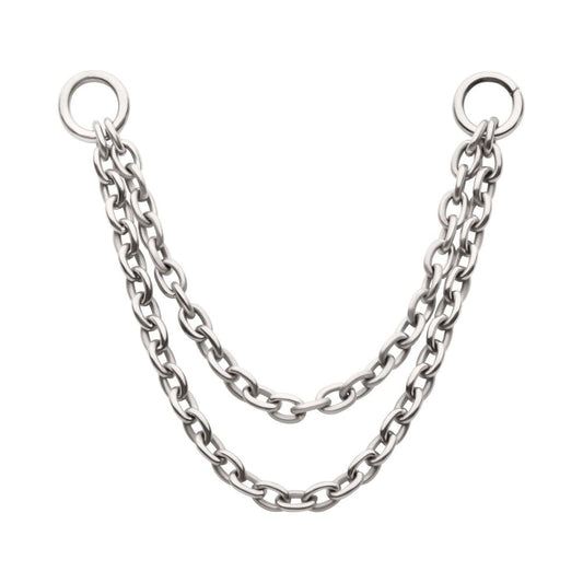 Titanium 2 Tier Rolo Chain with Ring