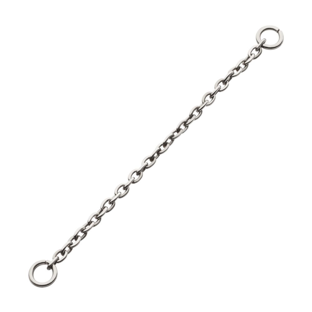 Titanium 1.5mm Rolo Chain with Ring