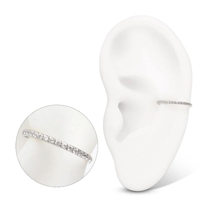 Titanium D-Ring Clicker with CNC Set Clear CZ Gem