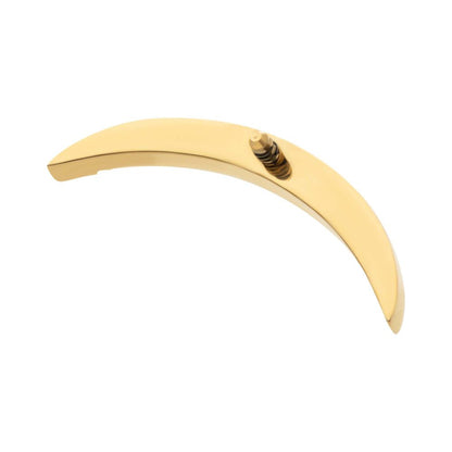 24Kt Gold PVD Titanium Internally Threaded Multicolor CZ Curved Bar Top