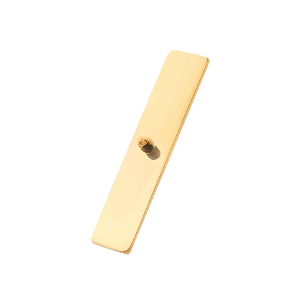 24Kt Gold PVD Titanium Internally Threaded 5 Pyramid Stud Top