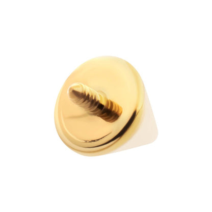 24Kt Gold PVD Titanium Internally Threaded Spike Top