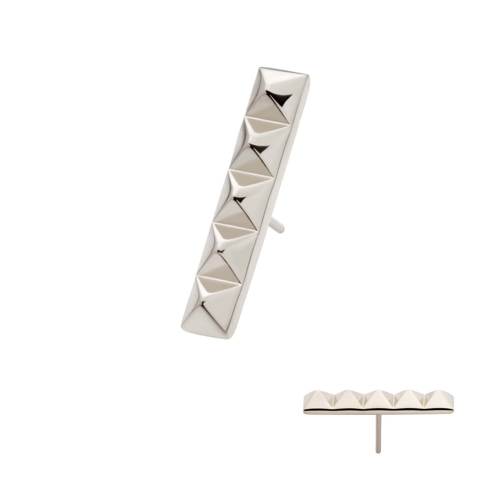 24Kt Gold PVD Titanium Threadless Pot Leaf Top