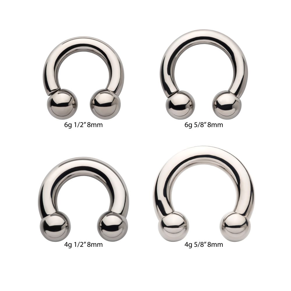 Titanium Internally Threaded Basic Big Gauge Circular Barbells