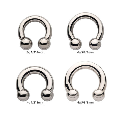 Titanium Internally Threaded Basic Big Gauge Circular Barbells