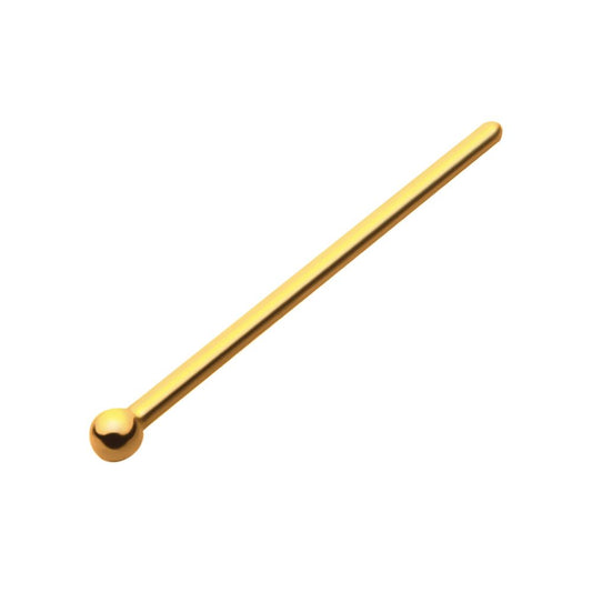 24KT Gold PVD Titanium Ball End Nose Pin