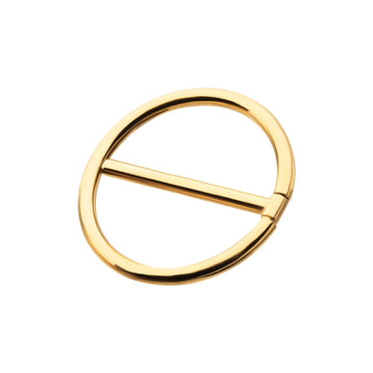 24Kt Gold PVD Titanium Nipple Clicker Ring | Sold by piece