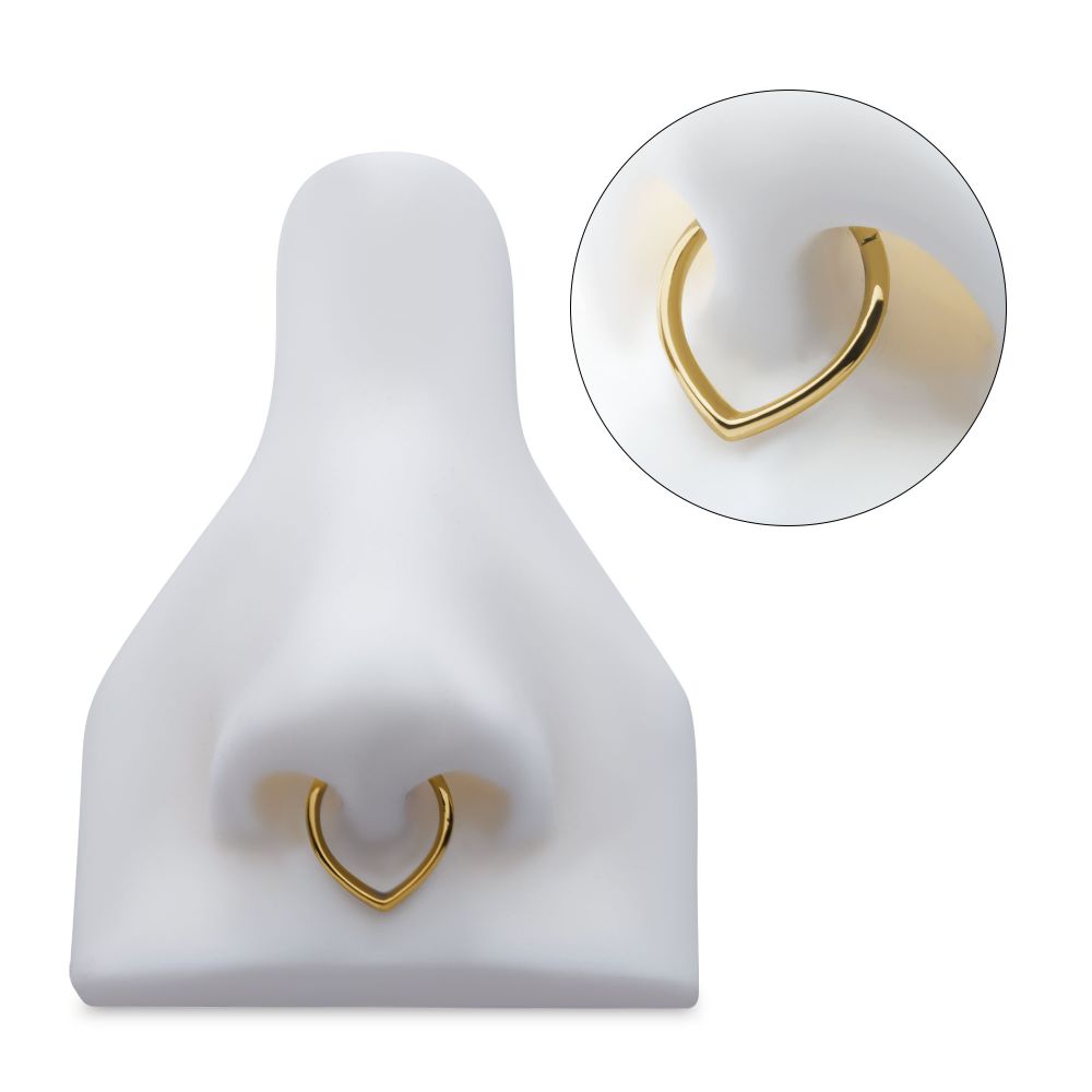 24Kt Gold PVD Titanium Teardrop  Hinged Segment Clicker