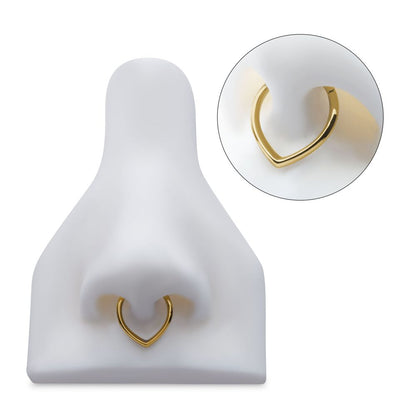 24Kt Gold PVD Titanium Teardrop  Hinged Segment Clicker