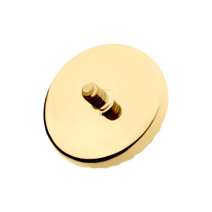 24Kt Gold PVD Titanium Internally Threaded Corrugated Round Top