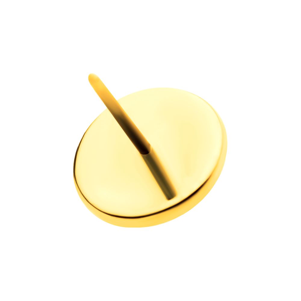 24Kt-Gold PVD Titanium Threadless Hammered Disk Top
