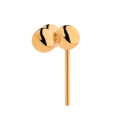 24Kt Gold PVD Titanium Threadless Trinity Ball Top