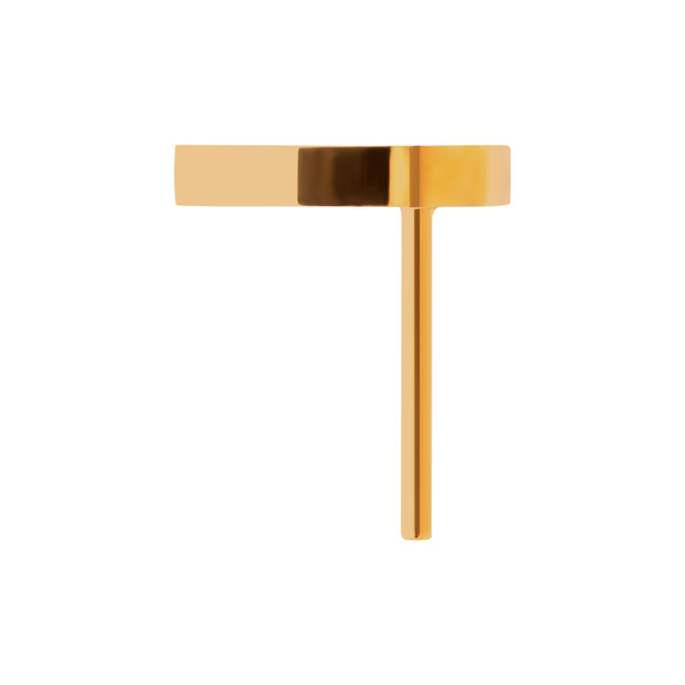 24Kt Gold PVD Titanium Threadless Crescent Moon Top with 1.6mm Crest