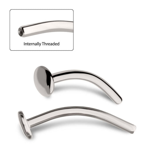 Titanium-Internally Threaded with Fixed Disk Floating Navel Bar