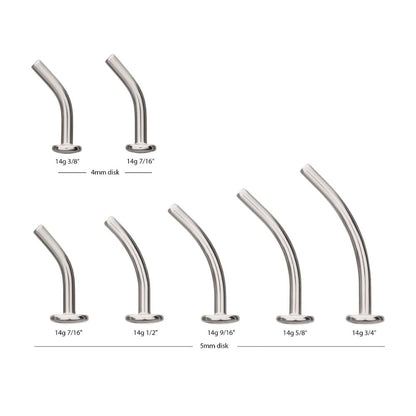 Titanium-Internally Threaded with Fixed Disk Floating Navel Bar