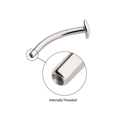 Titanium-Internally Threaded with Fixed Disk Floating Navel Bar