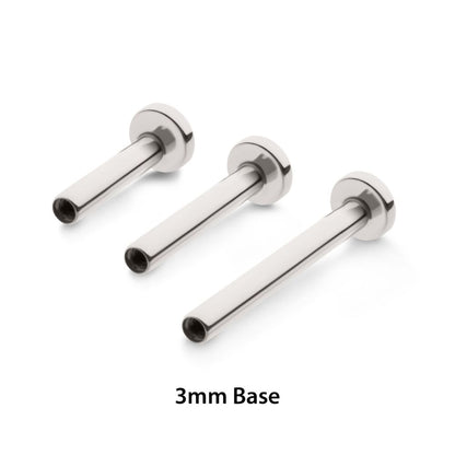 Titanium Internally Threaded Micro Labret Pin with 3mm Base