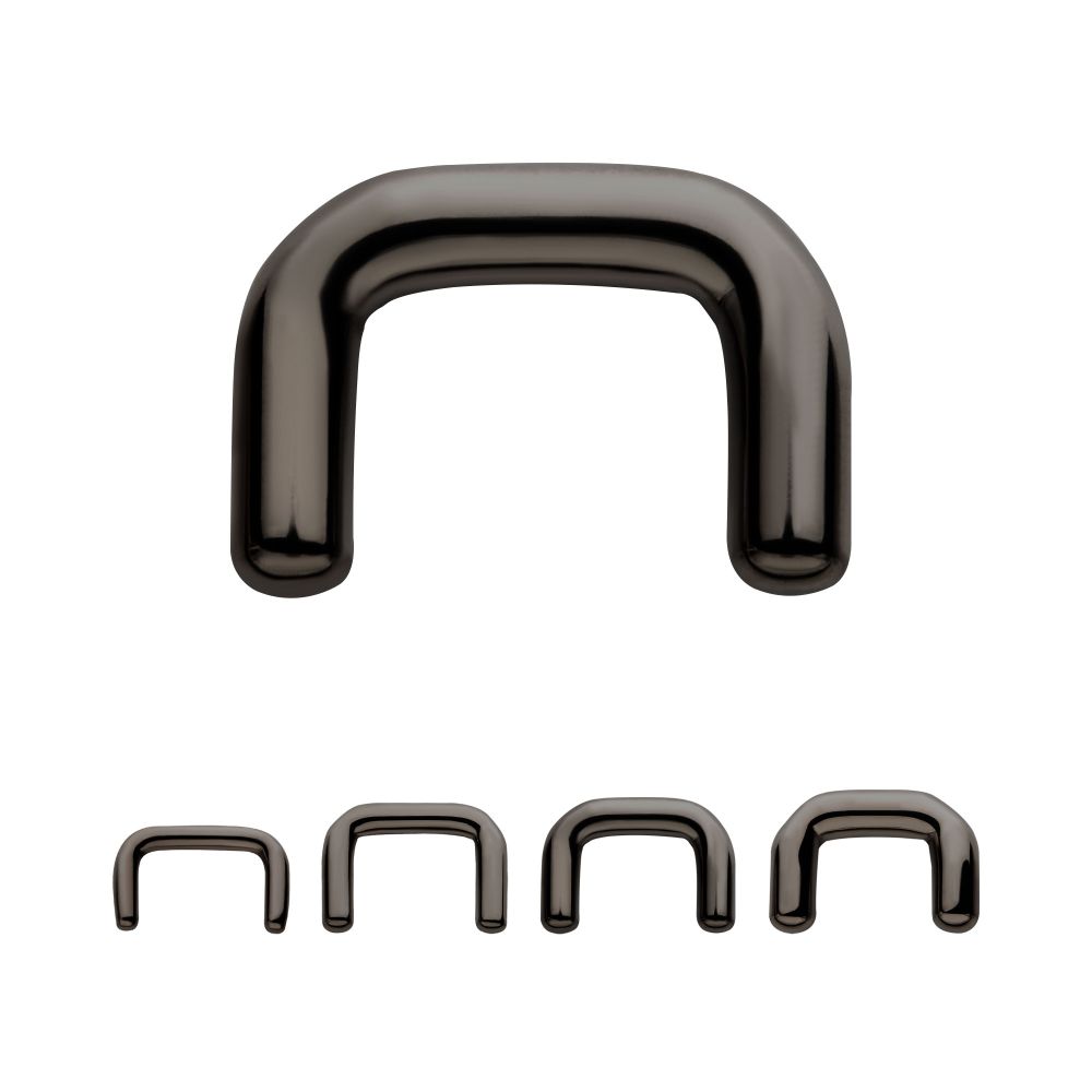 Black PVD Titanium Mini Staple Septum Retainer
