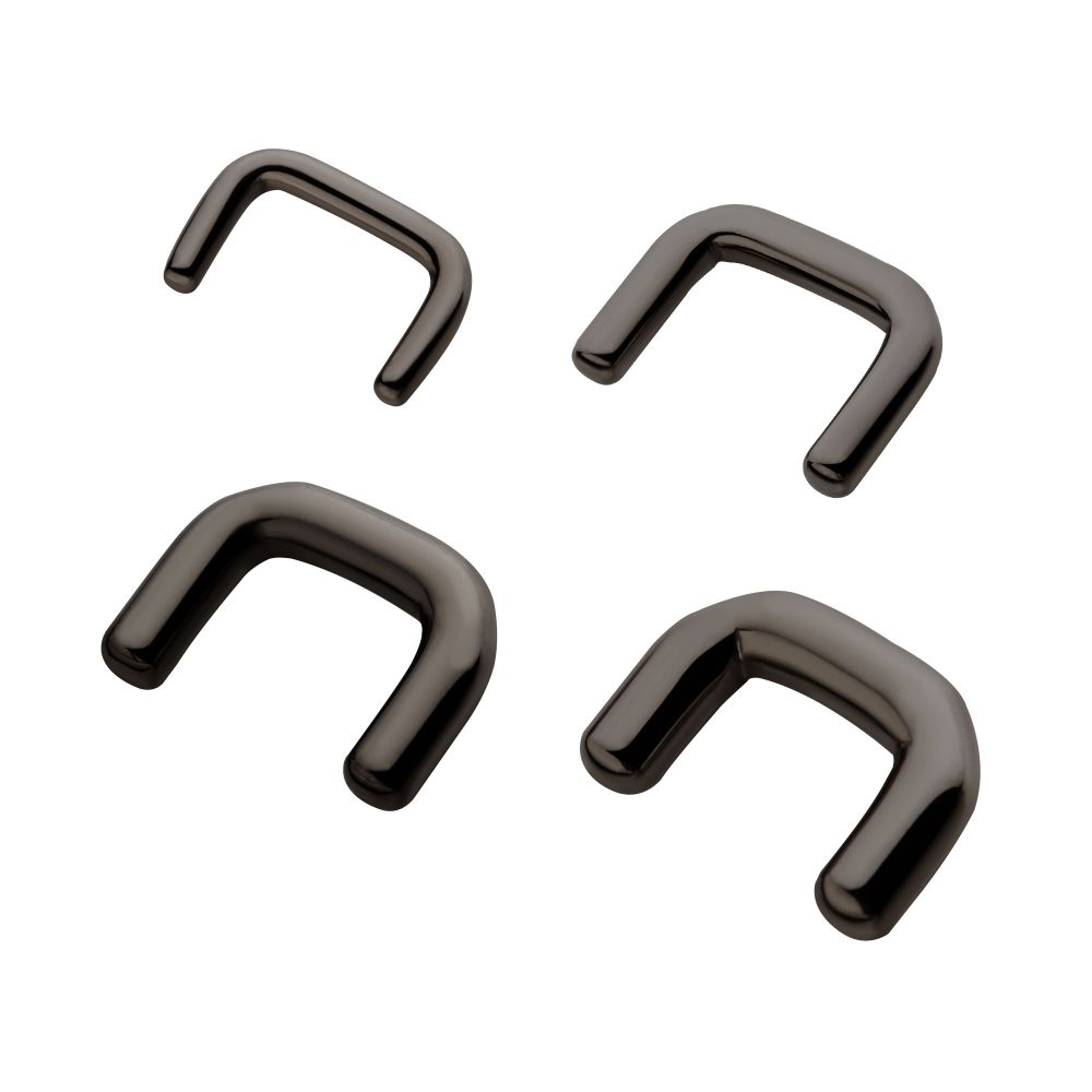 Black PVD Titanium Mini Staple Septum Retainer