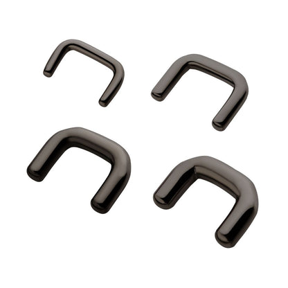 Black PVD Titanium Mini Staple Septum Retainer