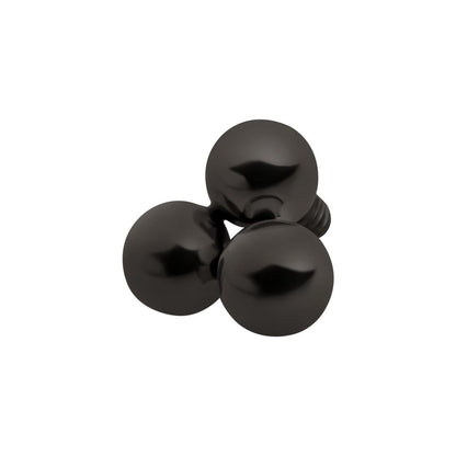 Black PVD Titanium Internally Threaded Trinity Ball Top