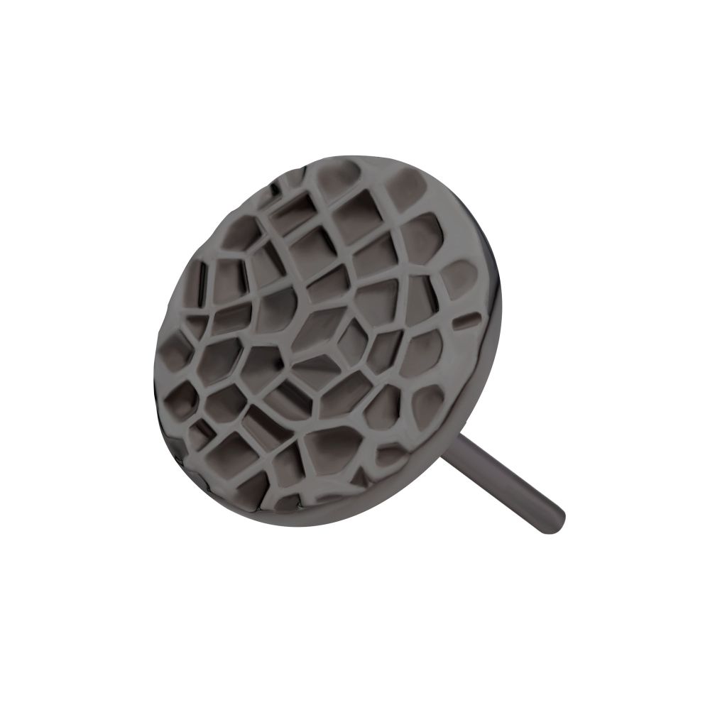 Black PVD Titanium Threadless Hammered Disk Top