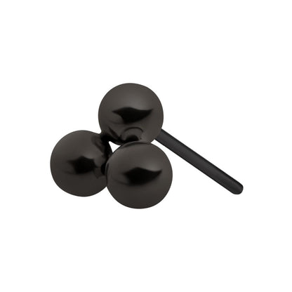 Black PVD Titanium Threadless Trinity Ball Top
