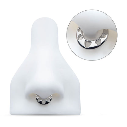 Titanium Cut Out Pyramid Shape Front Facing Hinged Segment Clicker