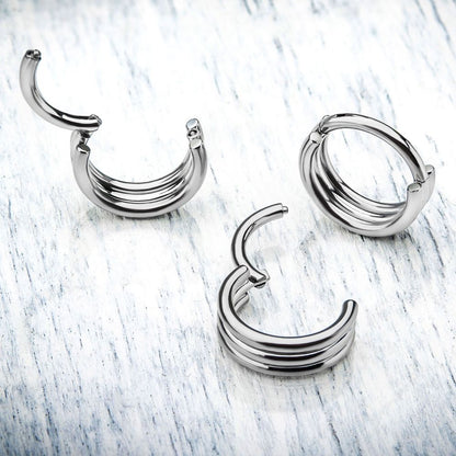 Titanium with Triple Stack Design Side Facing Hinged Segment Clicker