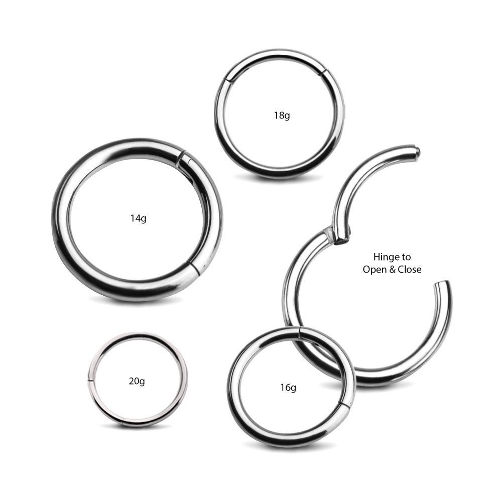 Titanium Hinged Segment Clicker (20g to 14g)