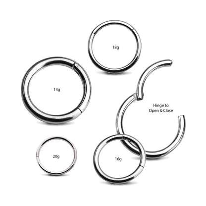 Titanium Hinged Segment Clicker (20g to 14g)