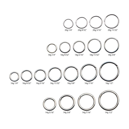 Titanium Hinged Segment Clicker (20g to 14g)