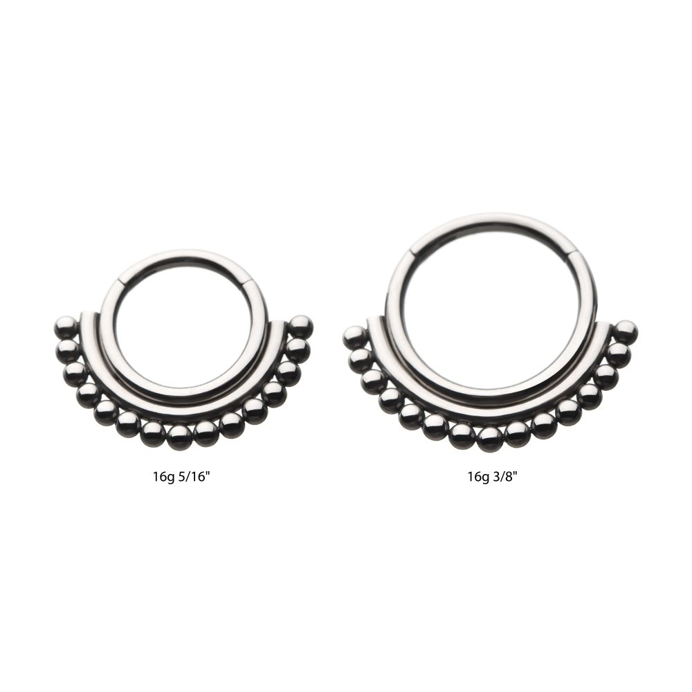 Titanium 15-Beaded Classic Front Facing Hinged Segment Clicker