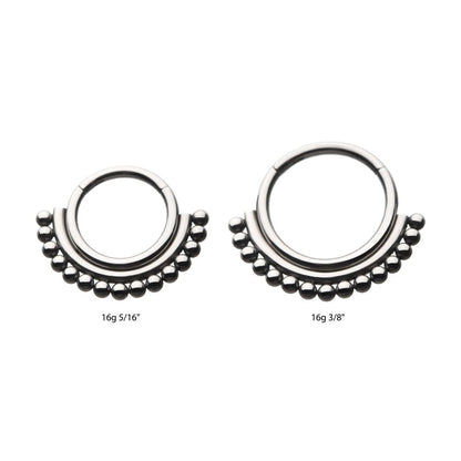 Titanium 15-Beaded Classic Front Facing Hinged Segment Clicker