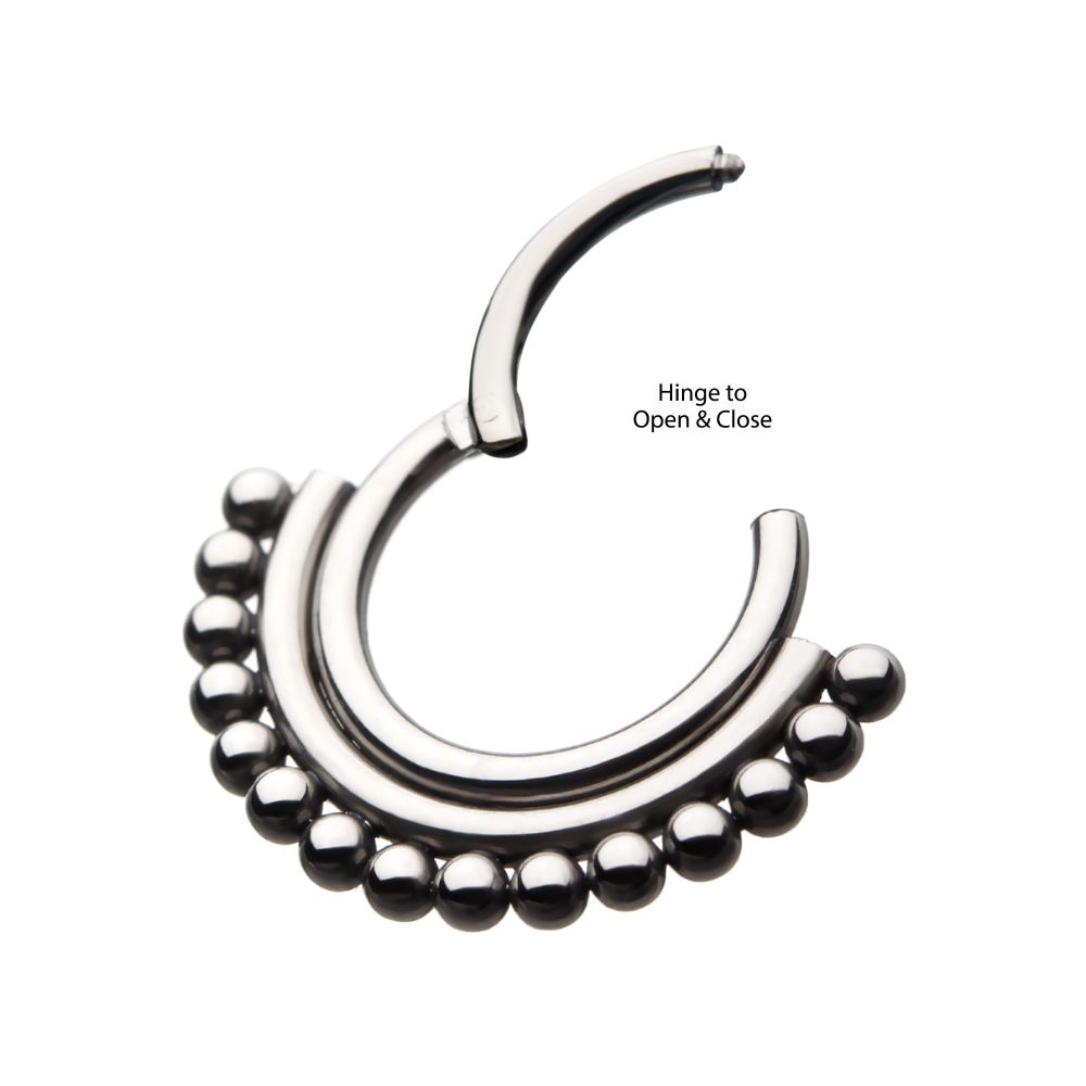 Titanium 15-Beaded Classic Front Facing Hinged Segment Clicker