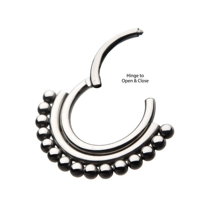 Titanium 15-Beaded Classic Front Facing Hinged Segment Clicker