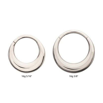 Titanium Sleek Dome Septum Front Facing Hinged Segment Clicker