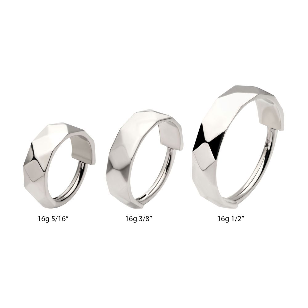 Titanium Diamond Cut Pattern Side Facing Hinged Segment Clicker