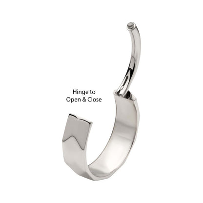 Titanium Diamond Cut Pattern Side Facing Hinged Segment Clicker