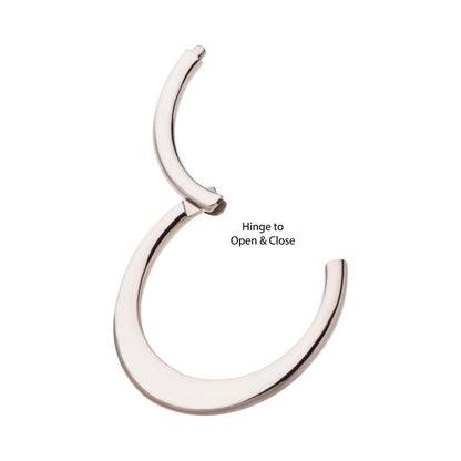 Flat Bar Titanium Front Facing Hinged Segment Clicker