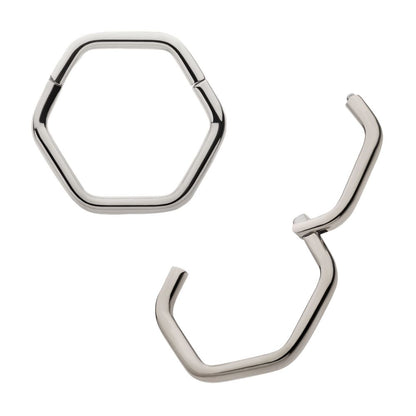 Hexagon Shape Titanium Front Facing Hinged Segment Clicker