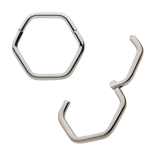 Hexagon Shape Titanium Front Facing Hinged Segment Clicker