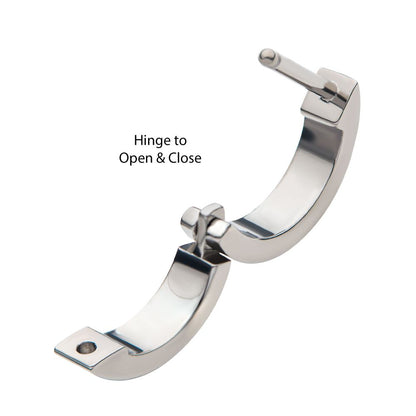 Titanium with Design 3mm Thick Hinged Segment Clicker