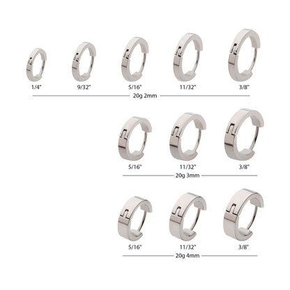 20g Titanium Hinged Huggie Earrings