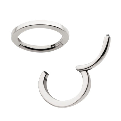16g Titanium Oval Shape Hinged Segment Clicker (for Rook Piercing)