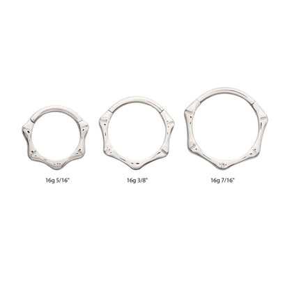 Titanium Bone Shaped Front Facing Hinged Segment Clicker