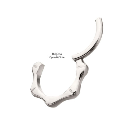 Titanium Bone Shaped Front Facing Hinged Segment Clicker