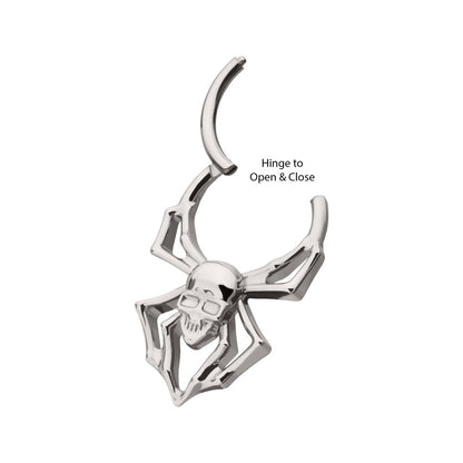 Titanium Spider Skull Front Facing Hinged Segment Clicker